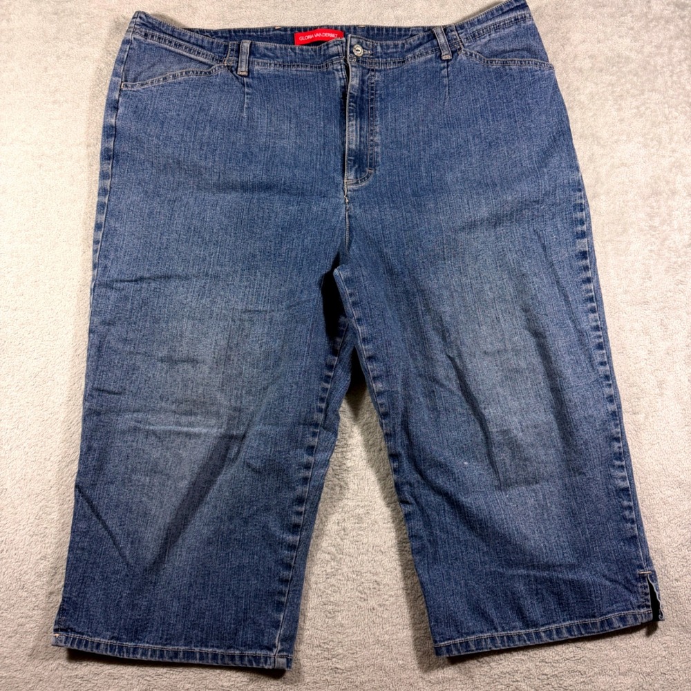 Gloria Vanderbilt Capri Jeans Womens 20W Blue Denim Stretch Cropped Pants
